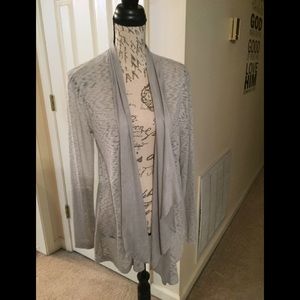 Lt Grey/Silver burnout cardigan cascading